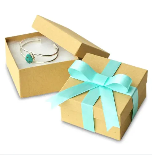 Kraft Cotton Filled Jewelry Boxes