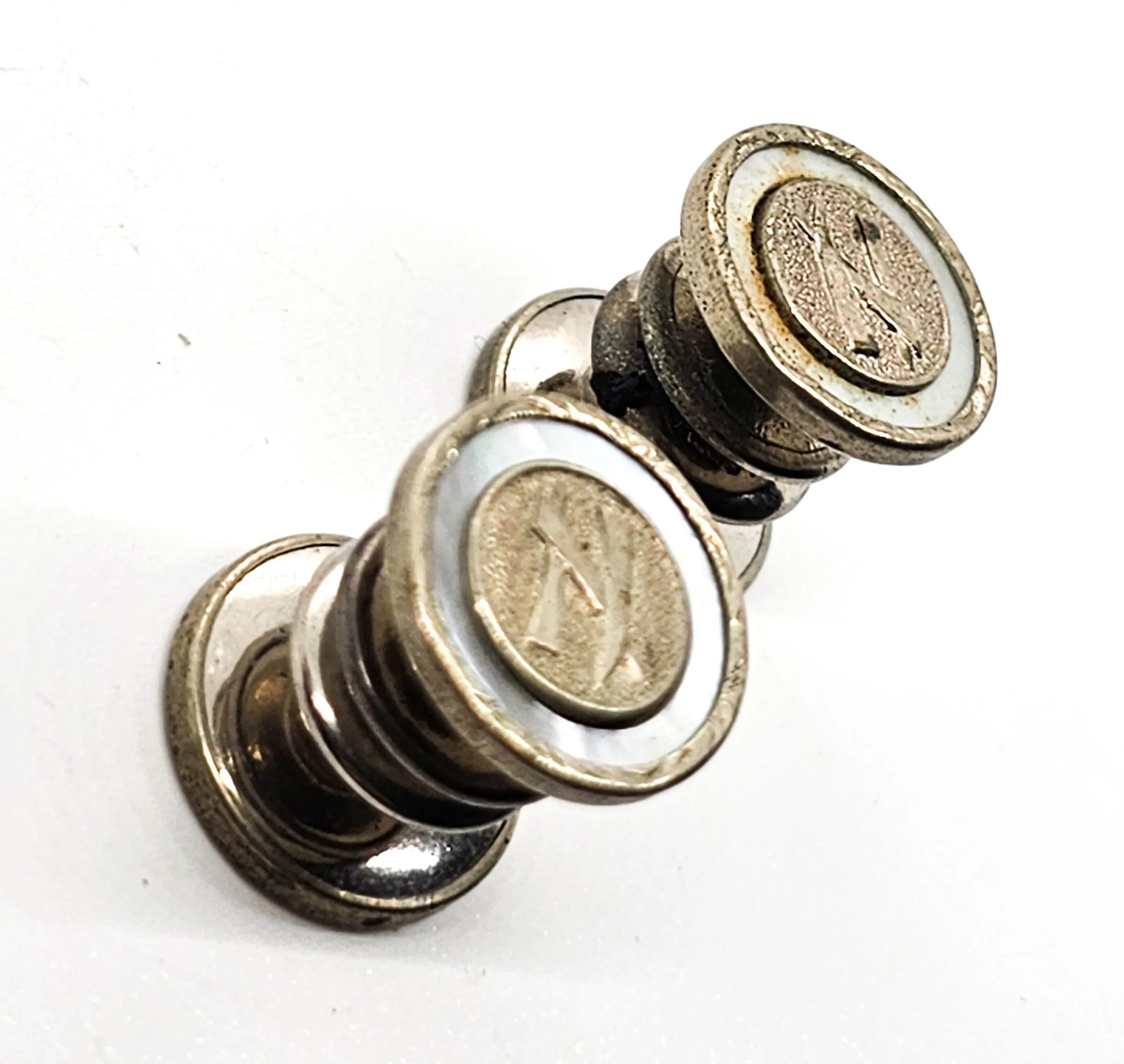 KUM-A-PART BAER & WILDE Art Deco Asian N Monogram Snap Cufflinks