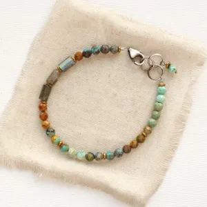 Labradorite & Turquoise Ombre Bracelet
