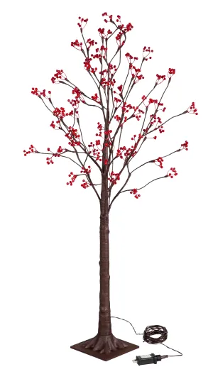 LED Red Berry Tree 4', 72 lights,2phl121