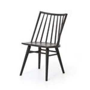Lewis Windsor Chair, Black Oak