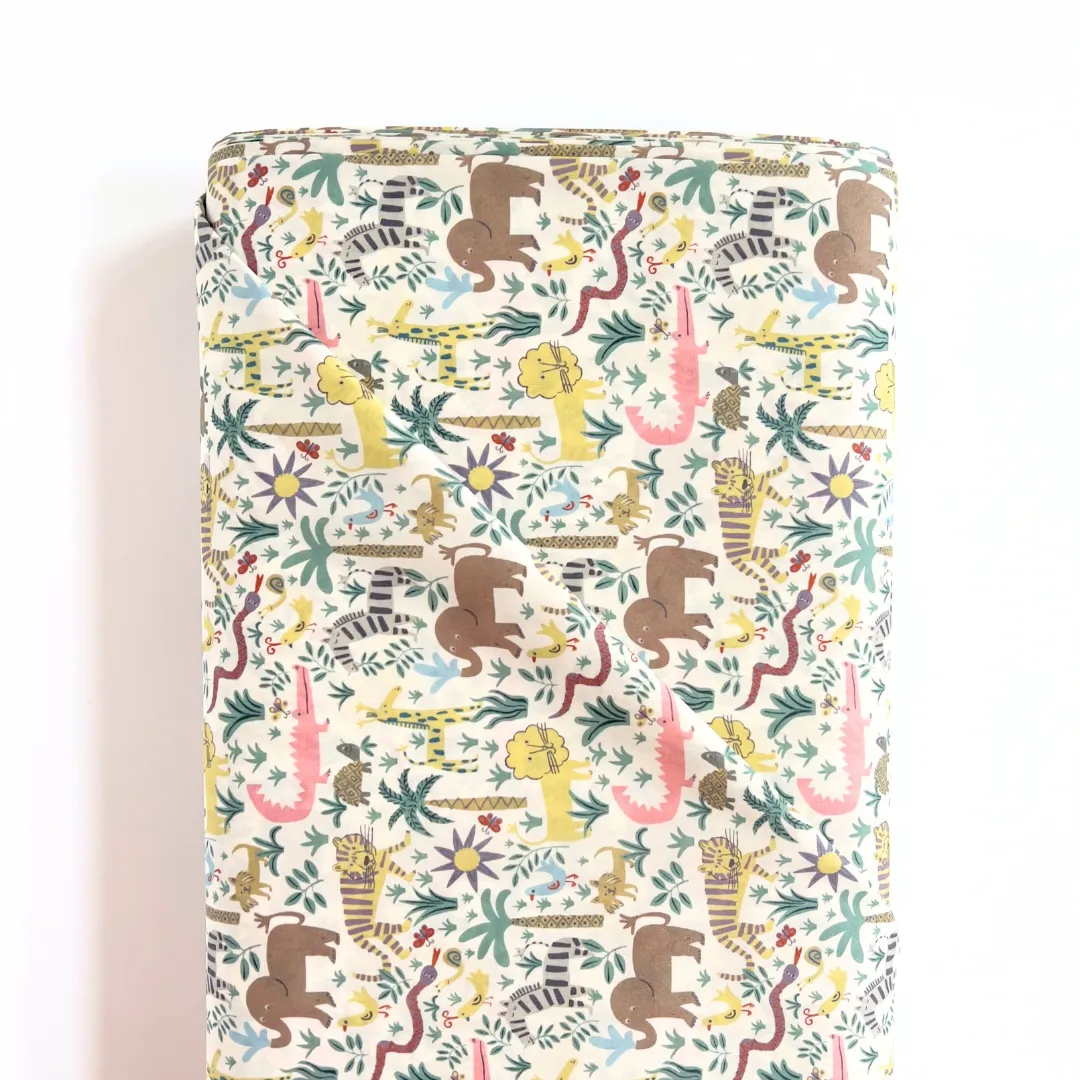 Liberty Fabrics Organic Tana Lawn - Louie's Jungle (pastel multi)