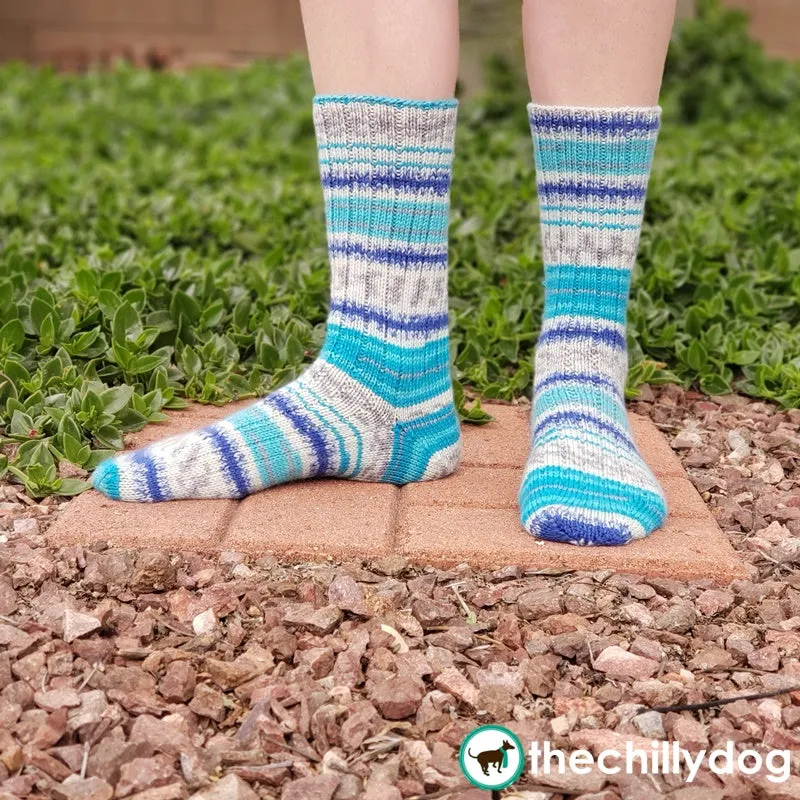 Line Drawing Socks: Knitting Pattern PDF