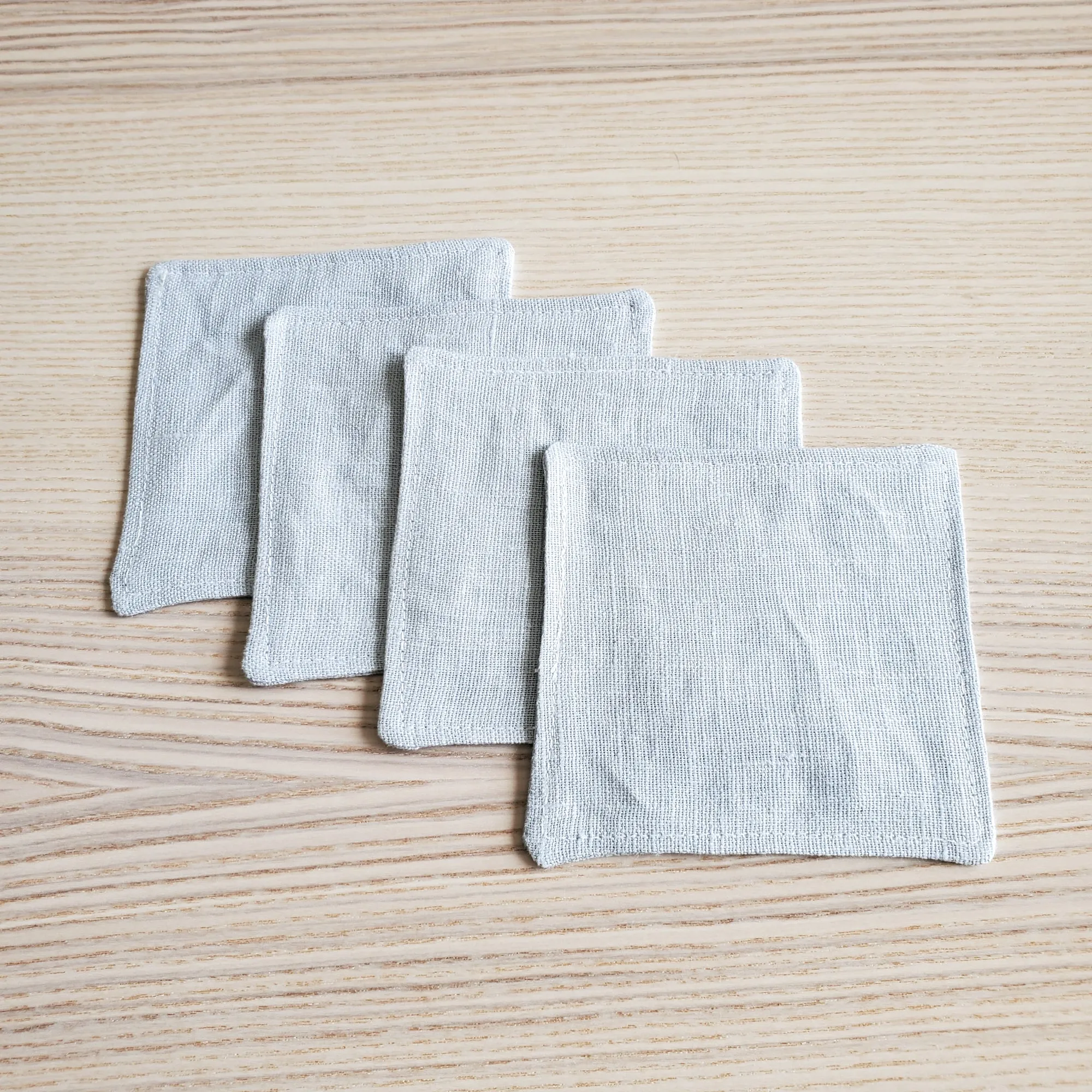Lithuanian Linen Coasters in Pale Blue