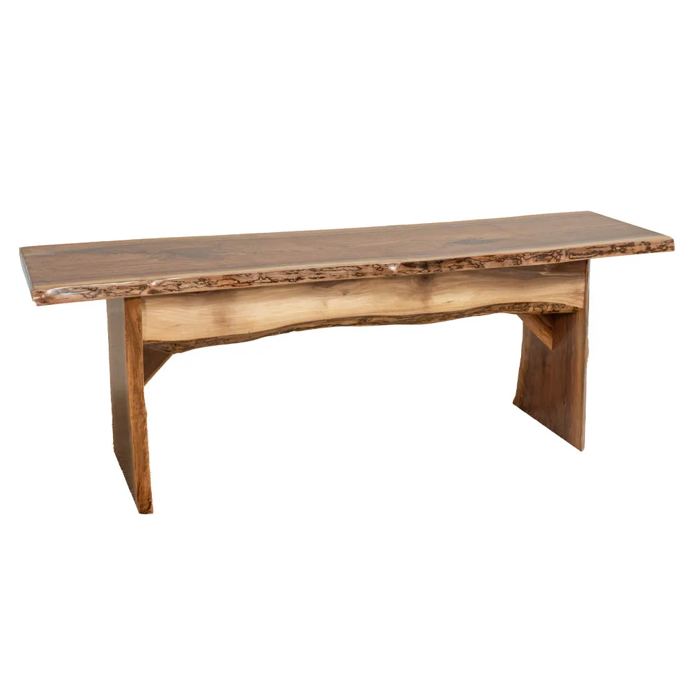 Live Edge Walnut Bench