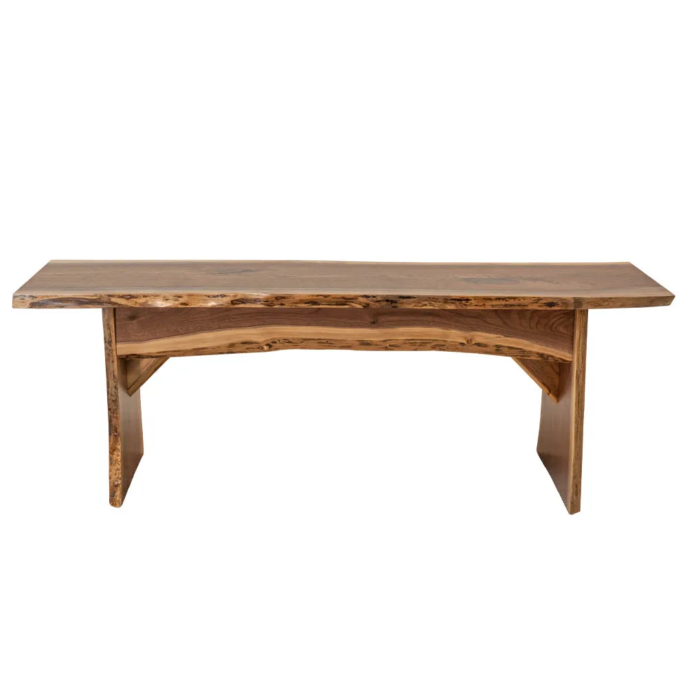 Live Edge Walnut Bench