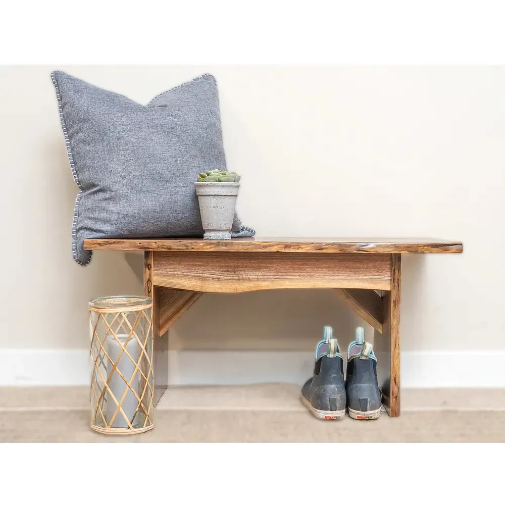 Live Edge Walnut Bench
