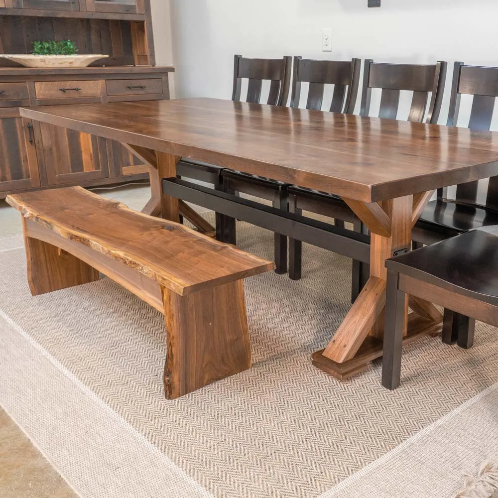 Live Edge Walnut Bench