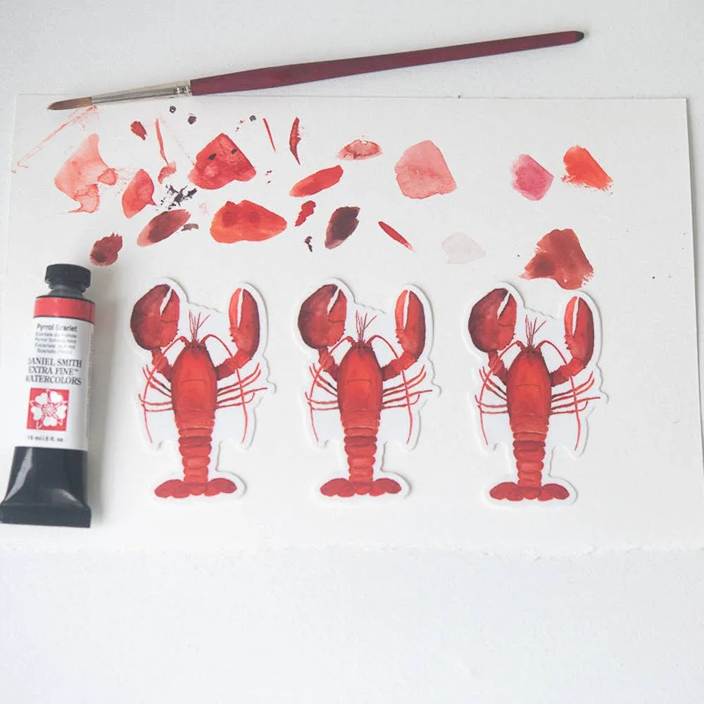 Lobster Watercolor Vinyl Sticker
