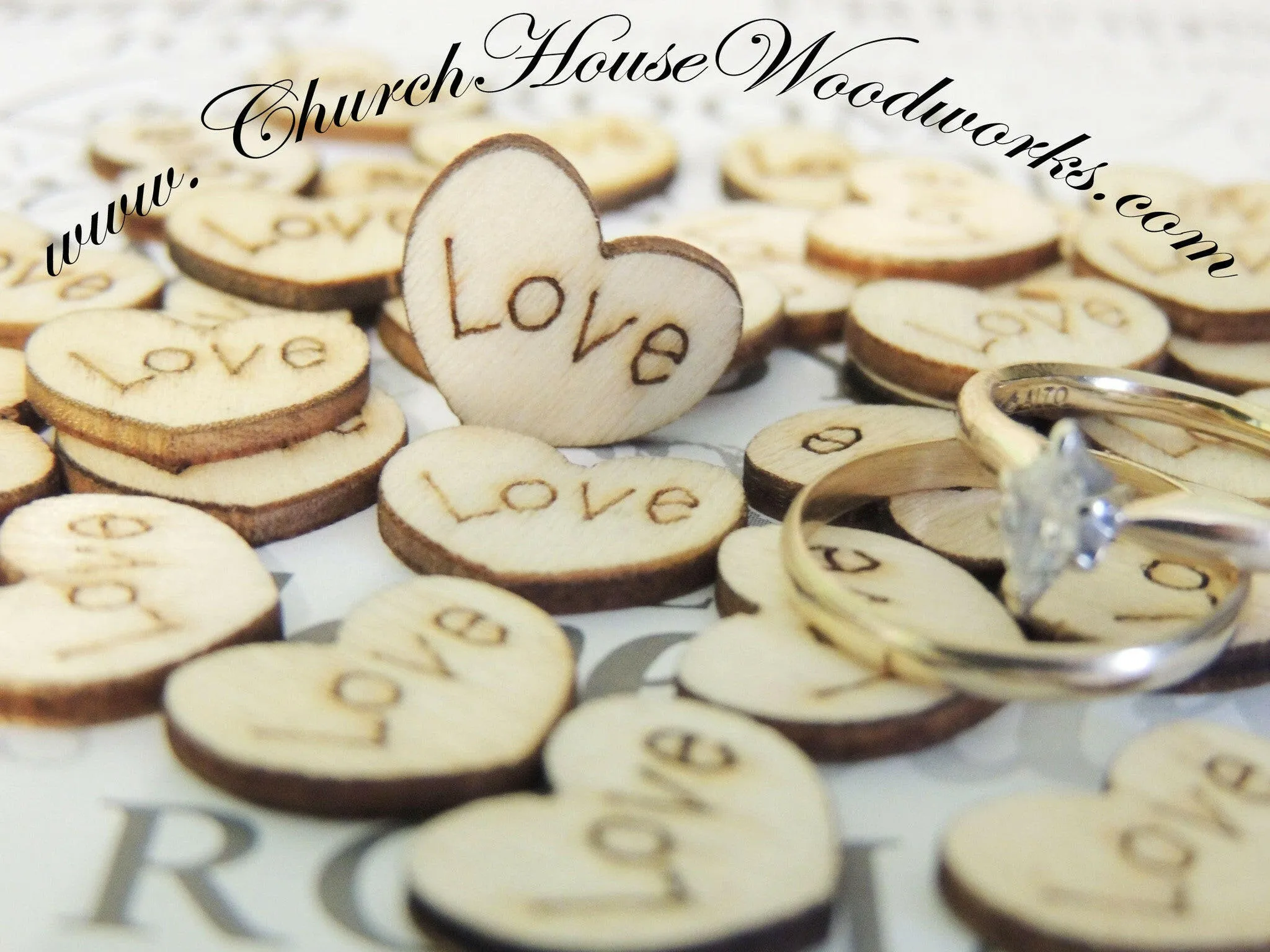 Love Hearts (light wood) - 100 ct - 1/2 inch
