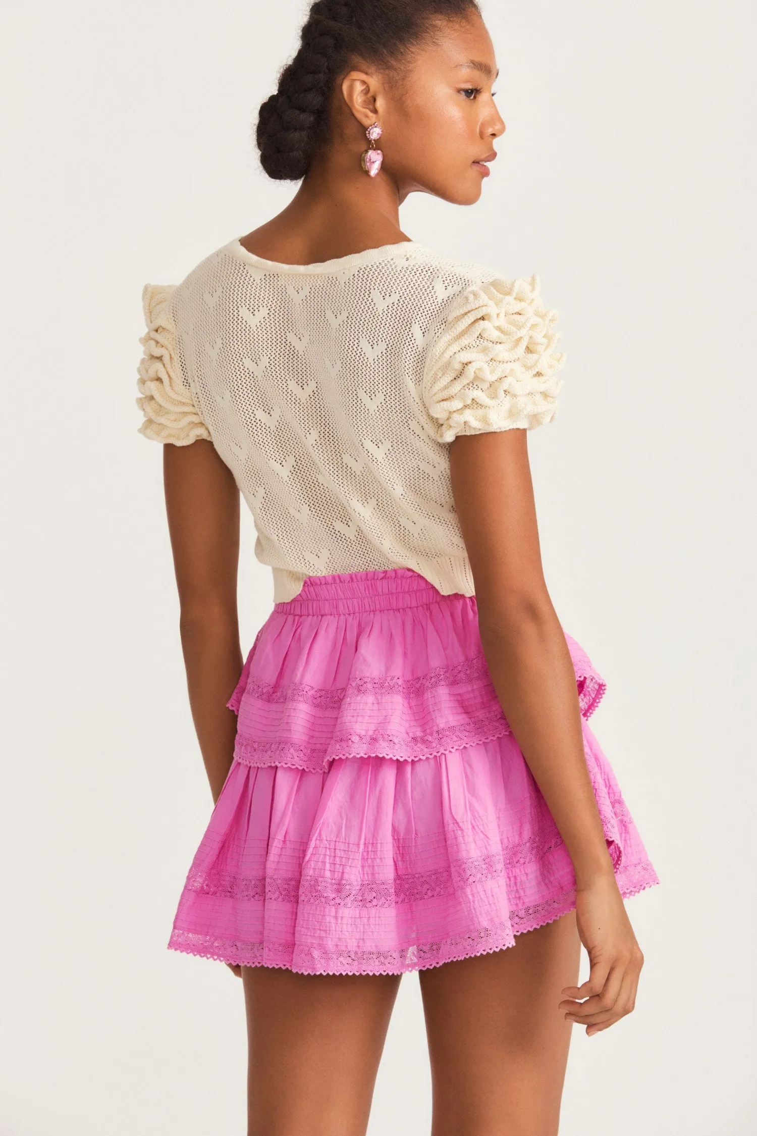 Love Shack Fancy - Preilla Crop Cardigan - Cream