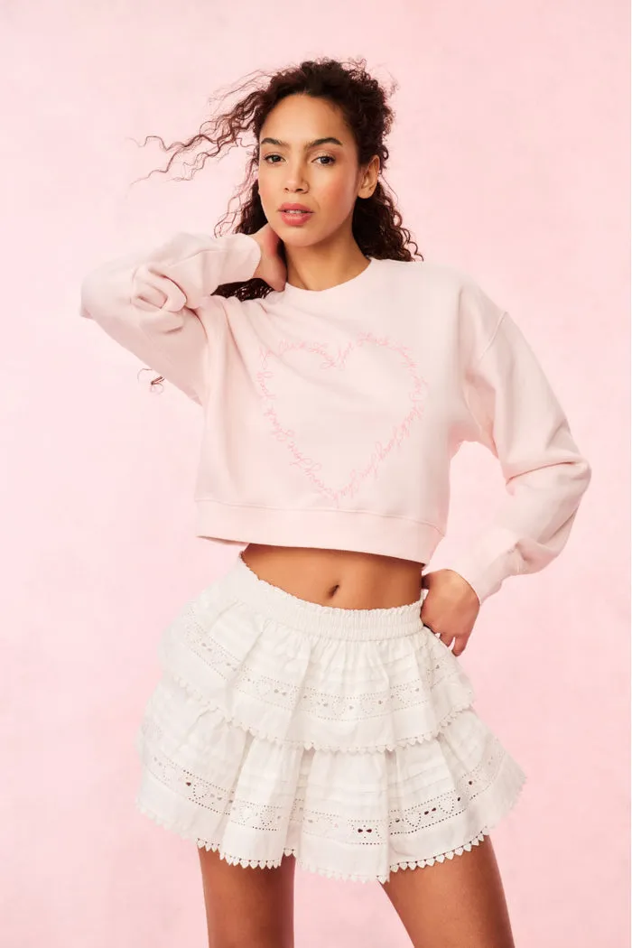 LoveShackFancy - Aneria Pullover - Pucker Up Pink