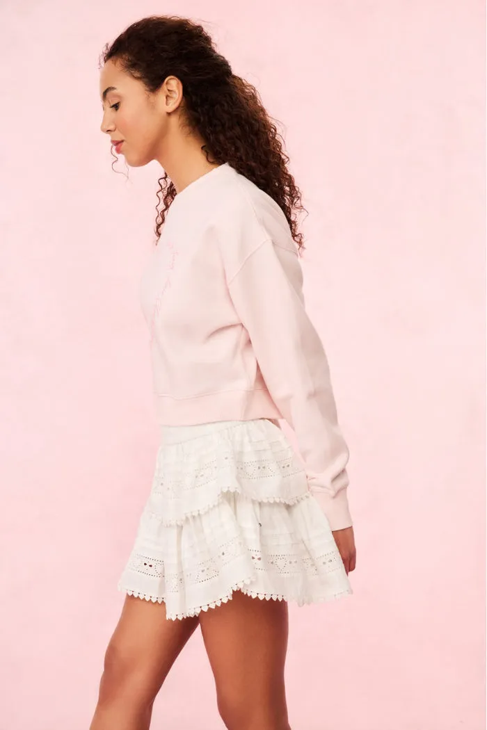 LoveShackFancy - Aneria Pullover - Pucker Up Pink