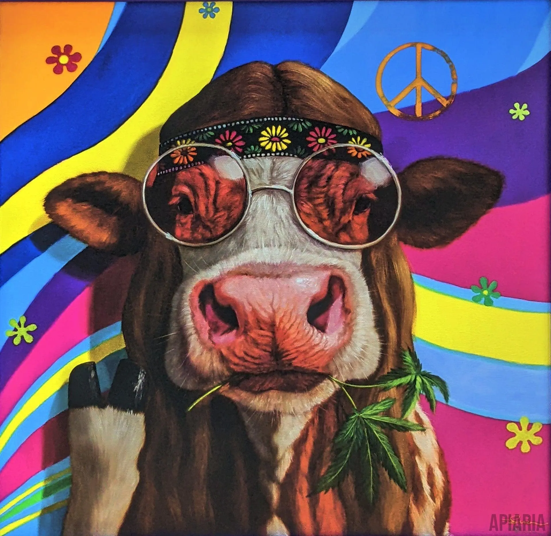 Lucia Heffernan "Grass Fed" Signed Giclee on Canvas