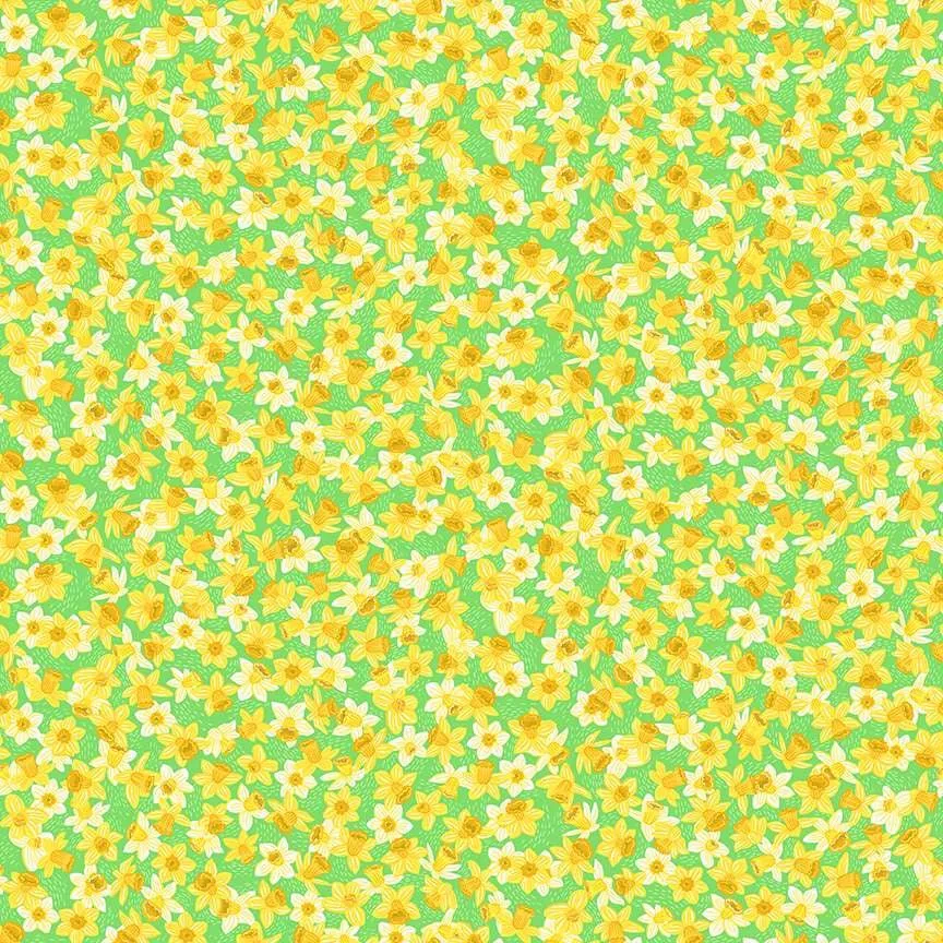Makower Hello Spring | Daffodil Bloom | Green