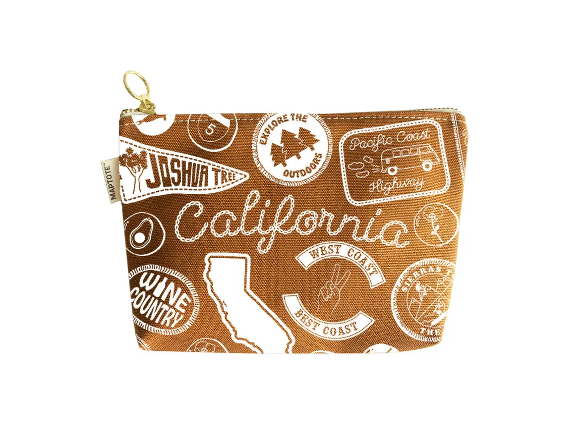 MAPTOTE California Pins & Patches Zip Pouches