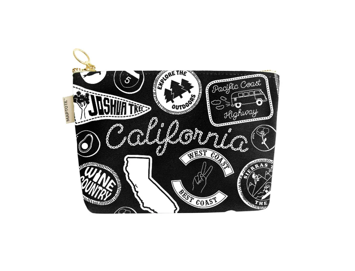 MAPTOTE California Pins & Patches Zip Pouches