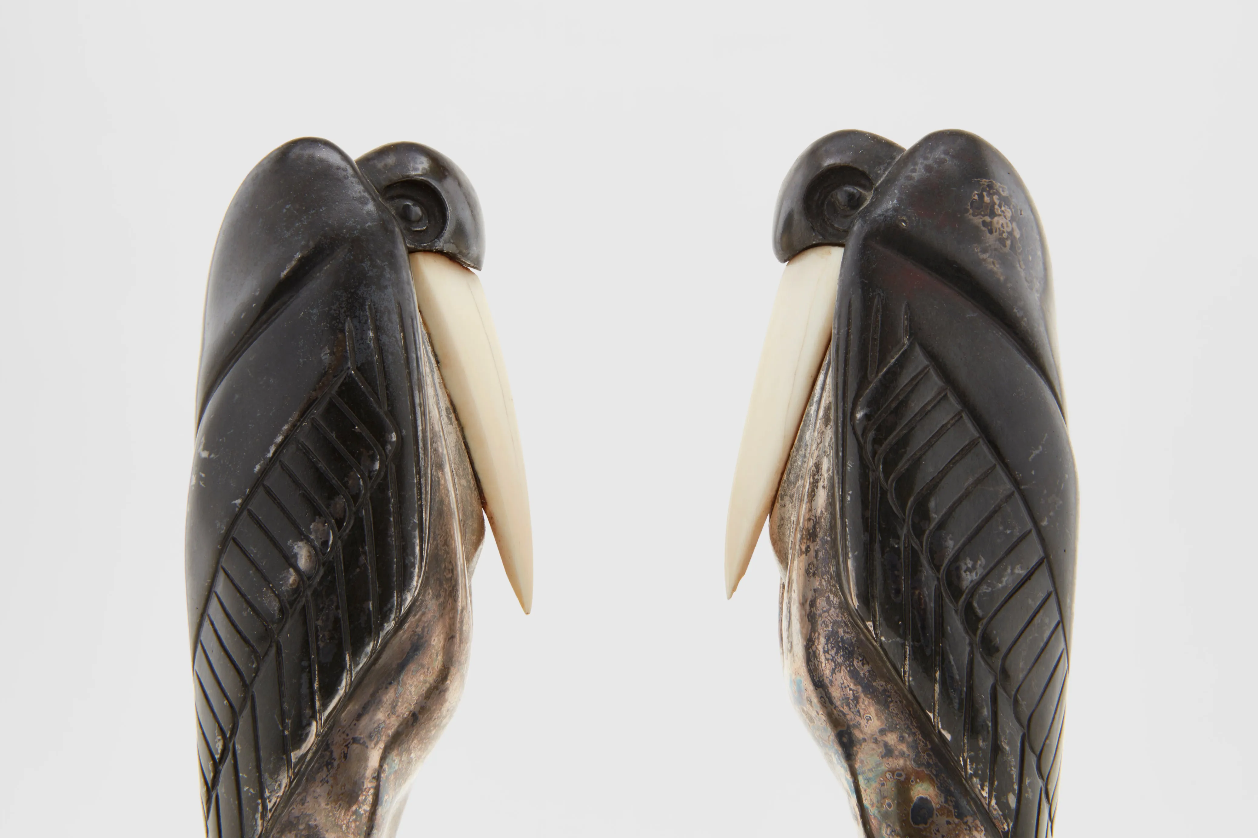 Marcel-André Bouraine Bronze Pelican Book Ends