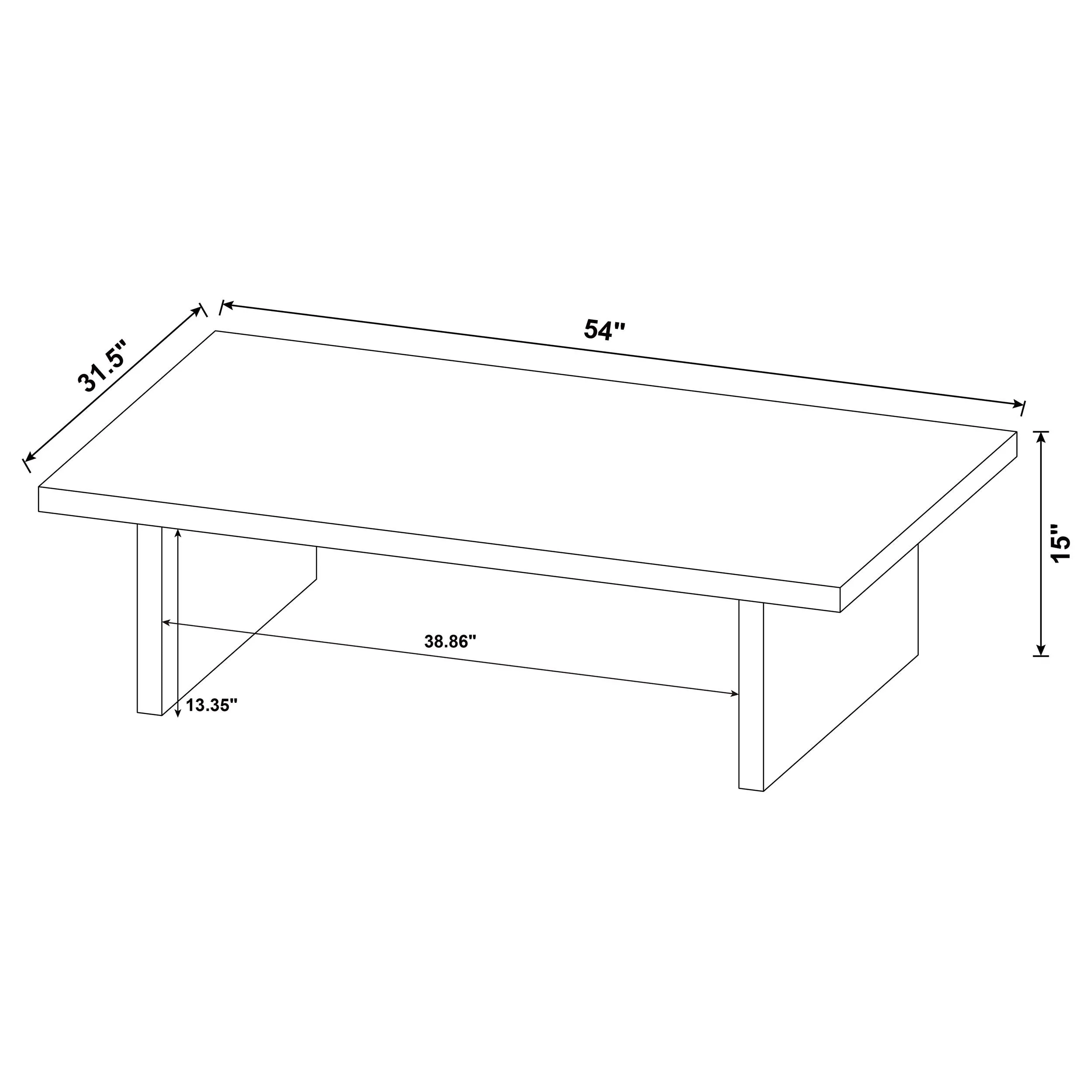 Max Rectangular Engineered Laminate Coffee Table Black