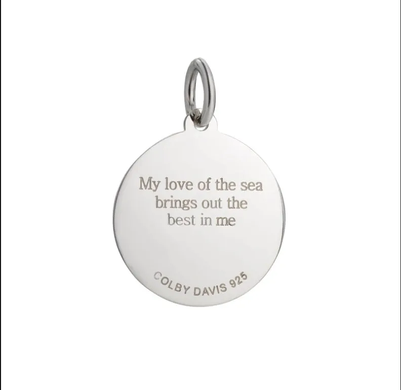 Medium Colby Davis Mermaid Charm in Light Blue