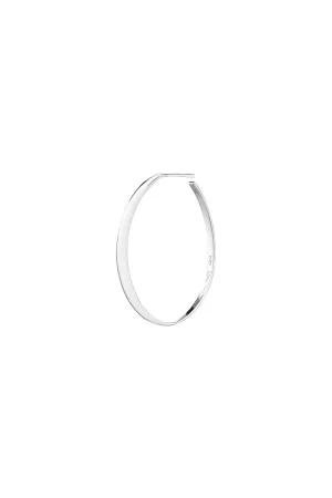 Medium Glow Silver Hoop
