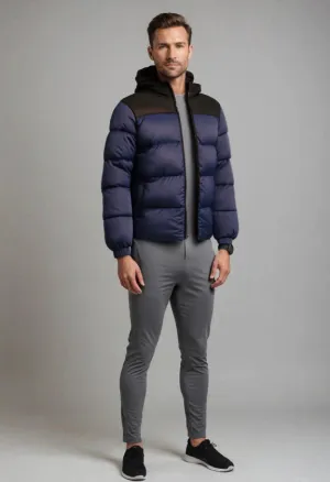 Men Jacket  Fashion Puffer Blue