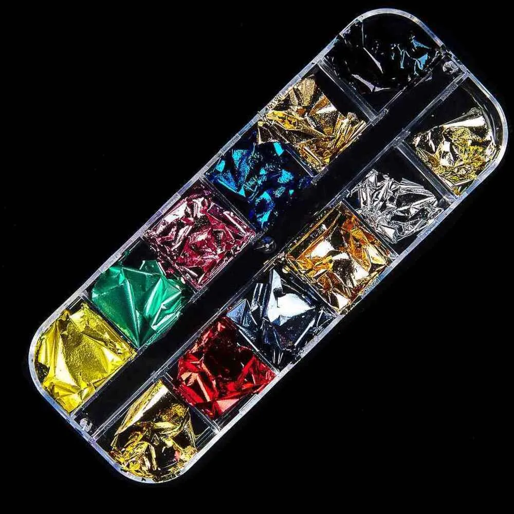 Metallic Foil Flakes for Nail Art - Pack #1 - Pack