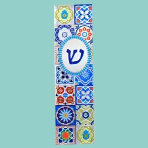 Mezuzah for Door Jewish Armenian Ceramic Gifts Home Blessing Israeli Gifts