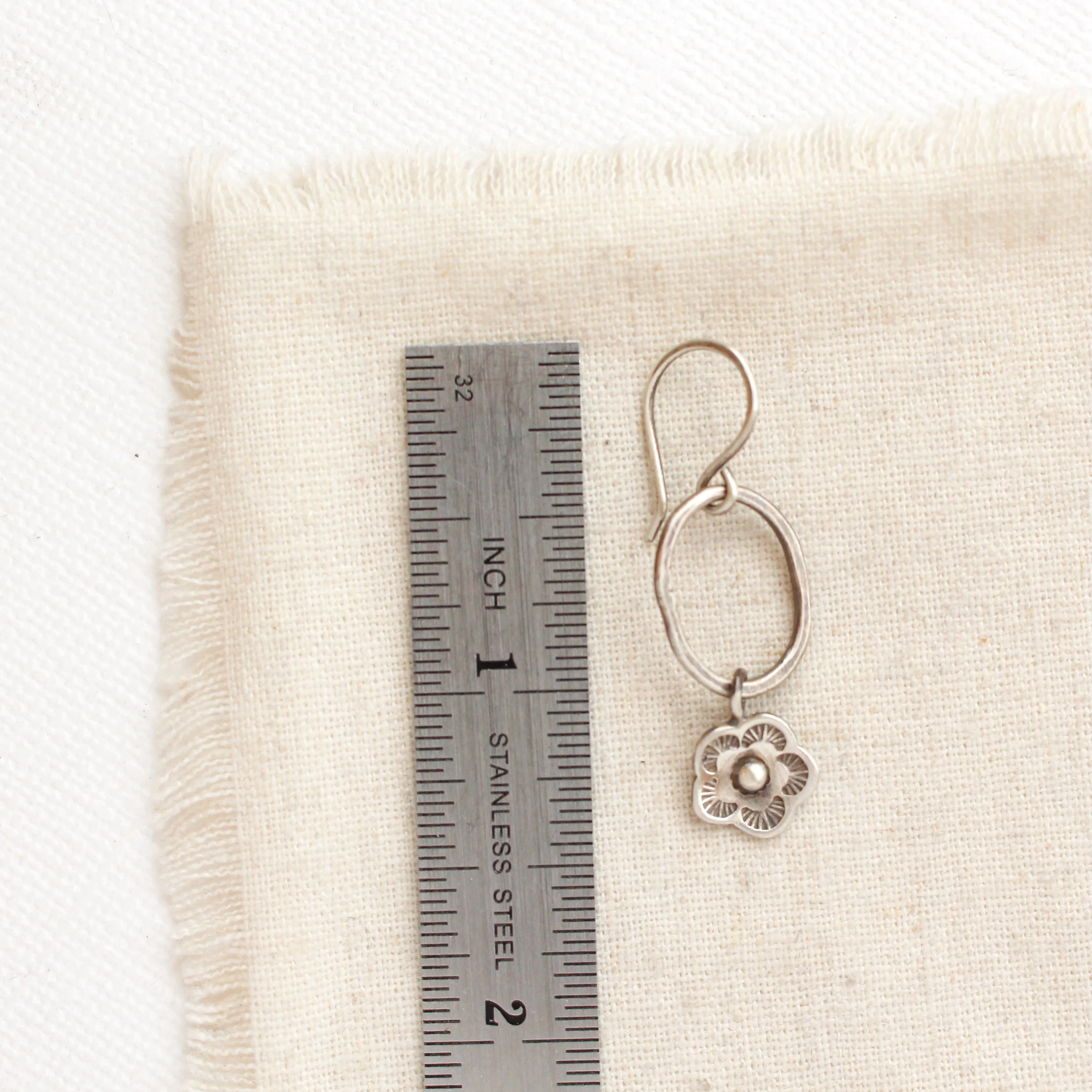 Mini Cactus Flower Mini Hoop Earrings