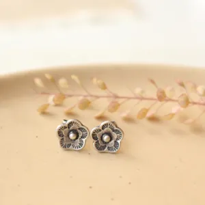 Mini Cactus Flower Post Earrings