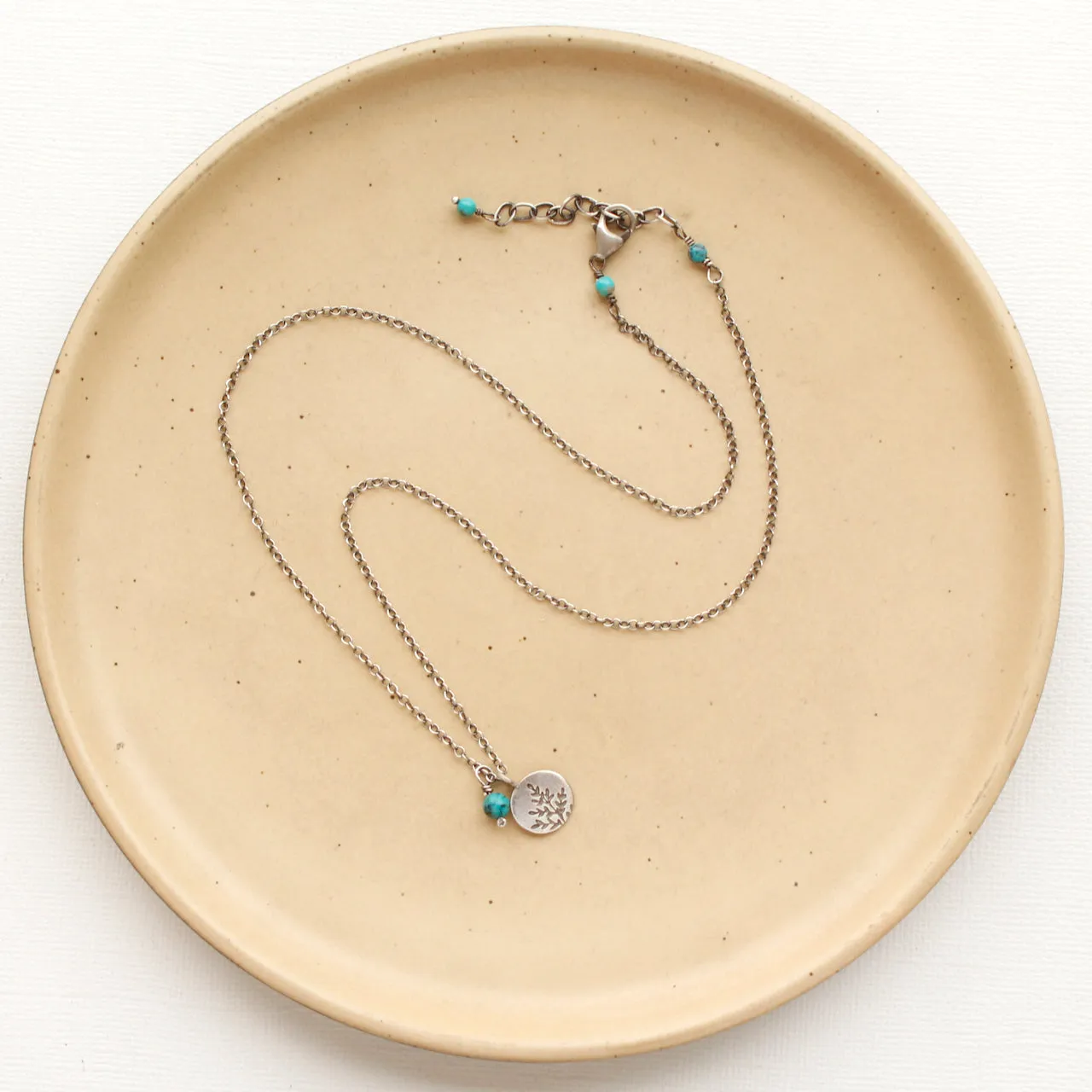 Mini Sprout & Turquoise Necklace