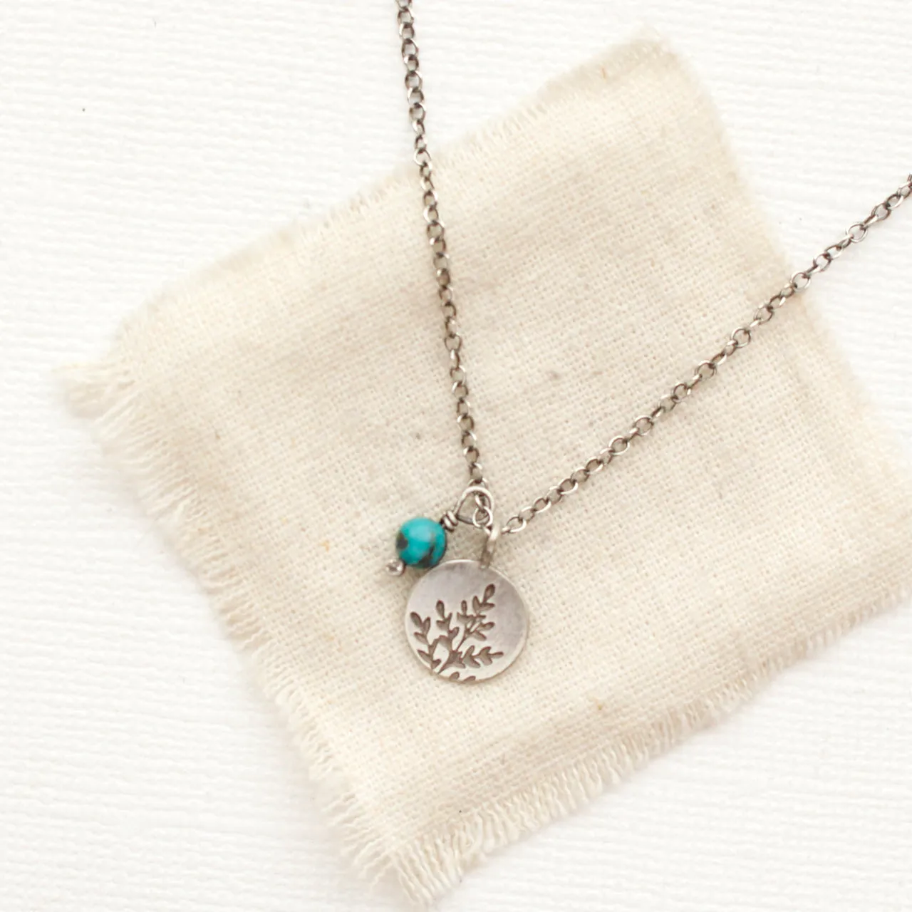 Mini Sprout & Turquoise Necklace