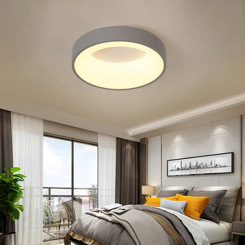 Minimalist Contemporary LED Flush Mount Modern Metal Ceiling Lamp for Bedroom