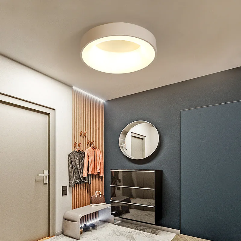 Minimalist Contemporary LED Flush Mount Modern Metal Ceiling Lamp for Bedroom