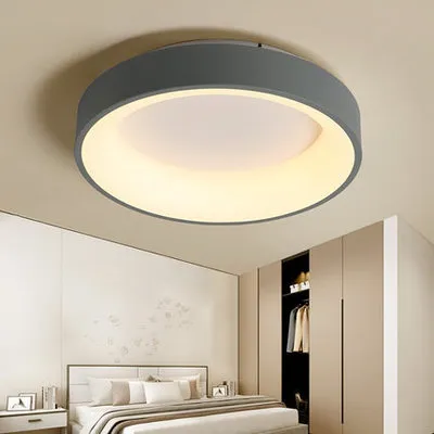 Minimalist Contemporary LED Flush Mount Modern Metal Ceiling Lamp for Bedroom