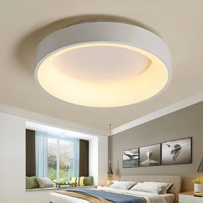 Minimalist Contemporary LED Flush Mount Modern Metal Ceiling Lamp for Bedroom