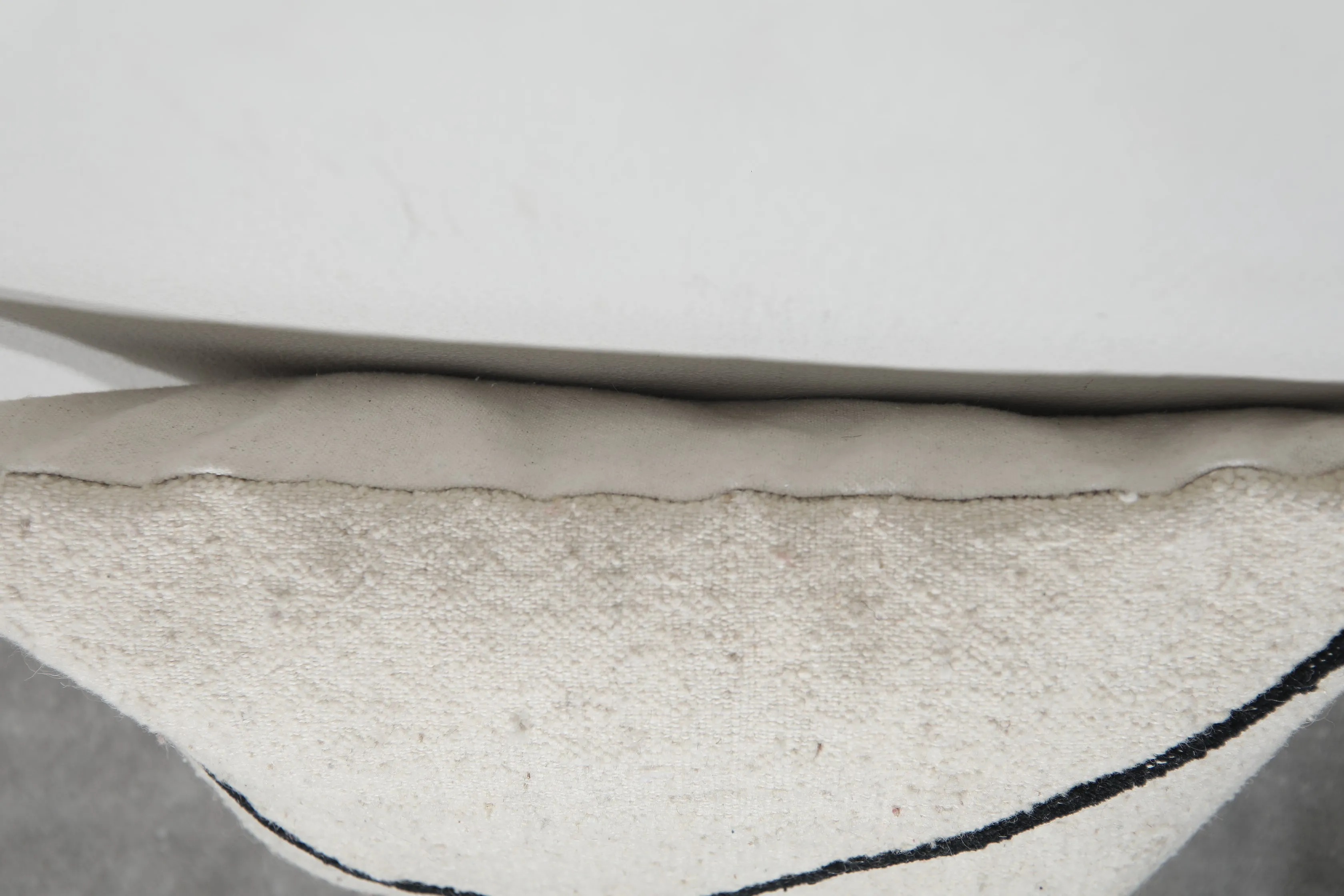 Minimalist Moroccan Wool Pillow - 18.1 x 18.1 Inches