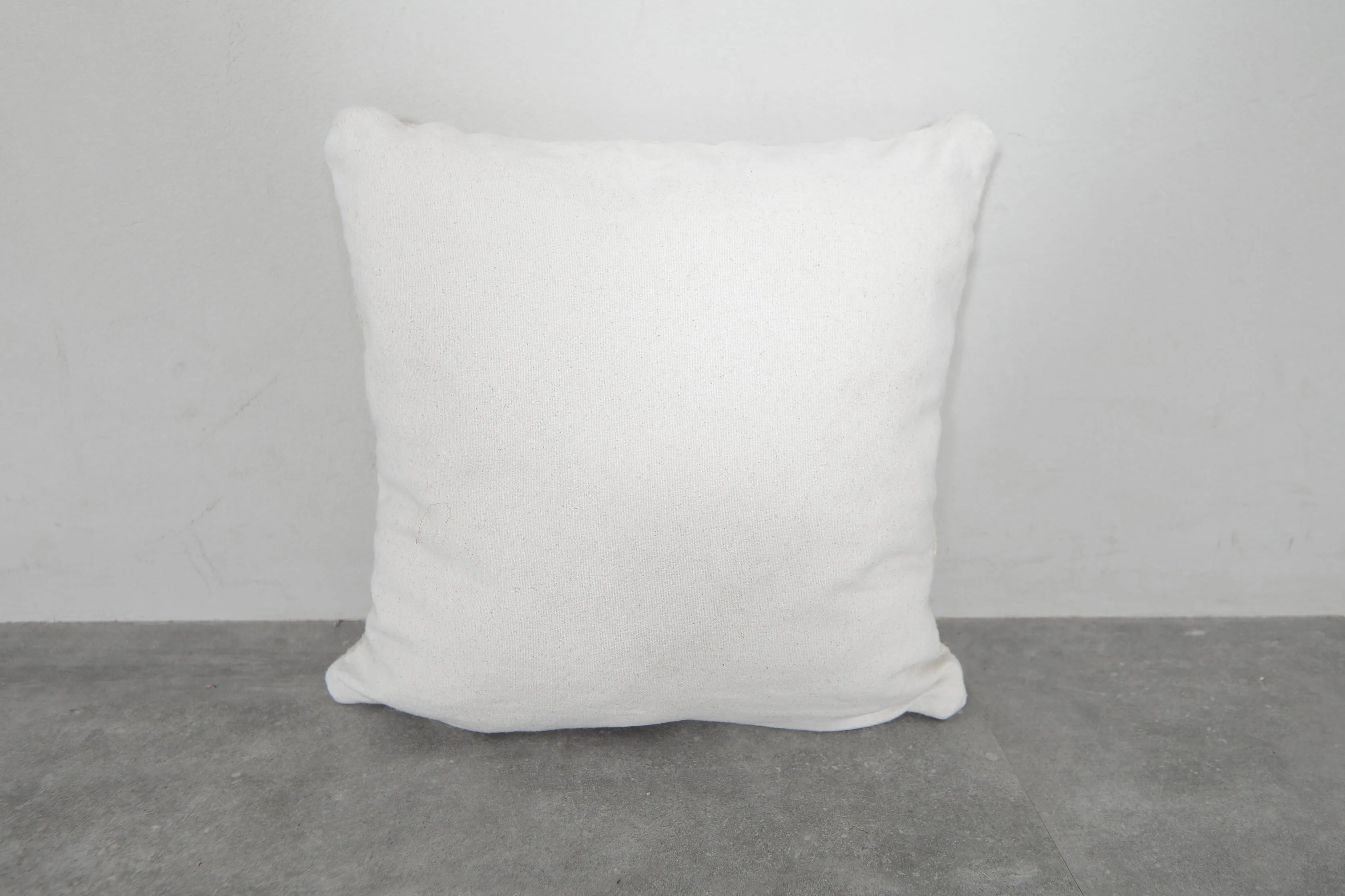 Minimalist Moroccan Wool Pillow - 18.1 x 18.1 Inches