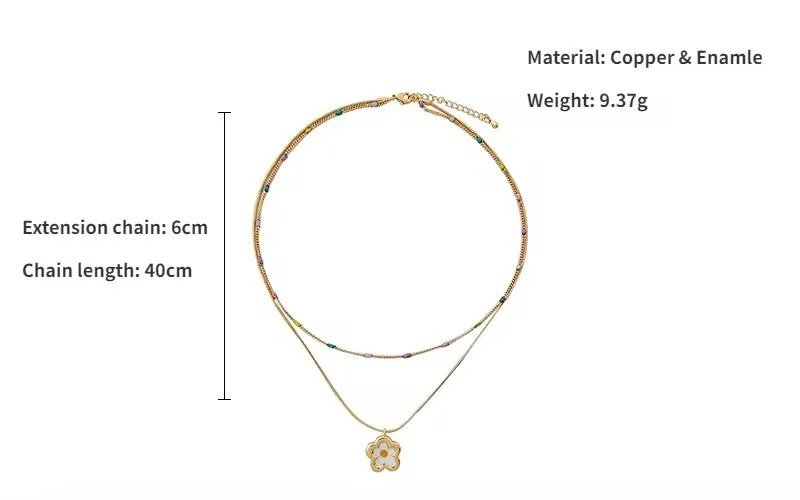 Minimalist Sweet Daisy Flower Pendant Necklace