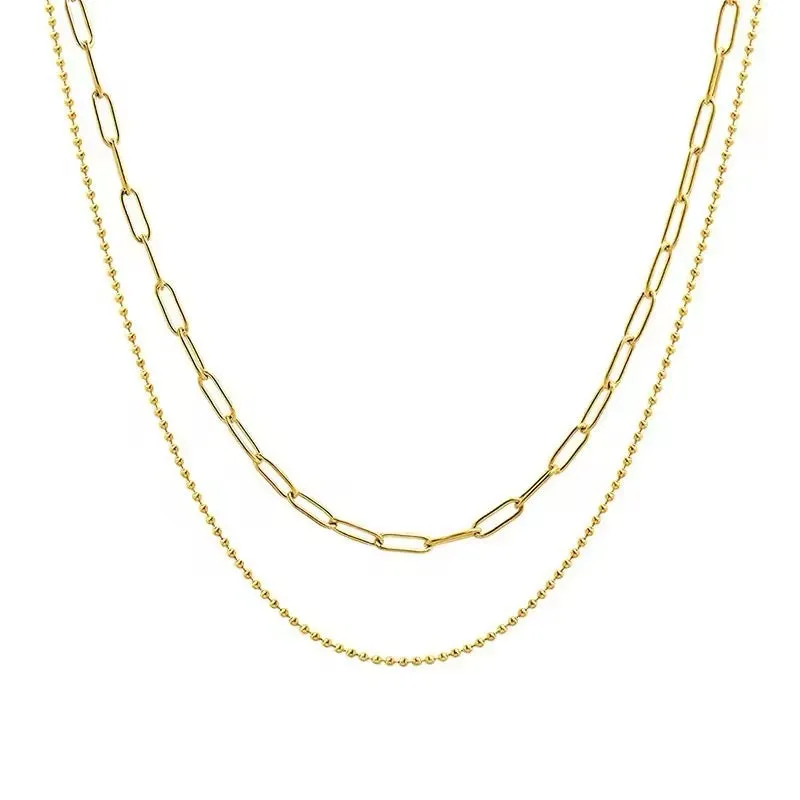 Minimalist Vintage Unisex Double Chain Necklace