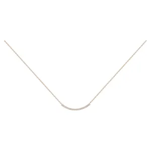 Minimalist Zircon Smiley Rose Gold Necklace