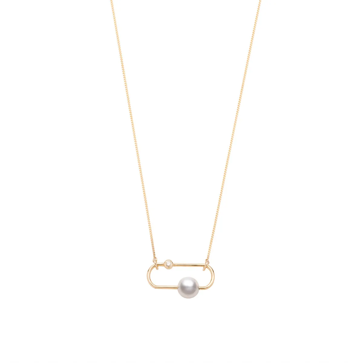 MIRÓ Diamond Pearl Necklace