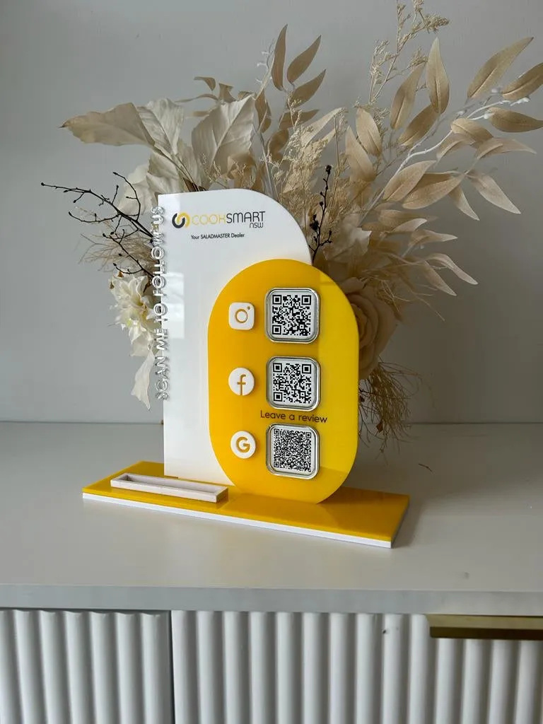 Modern 3 QR Sign Style 3 (reviews)   Card Holder