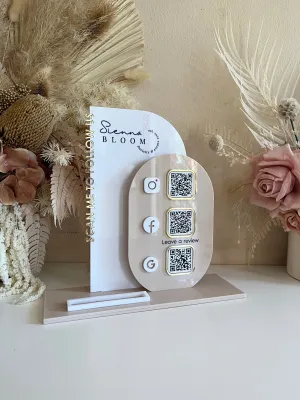 Modern 3 QR Sign Style 3 (reviews)   Card Holder