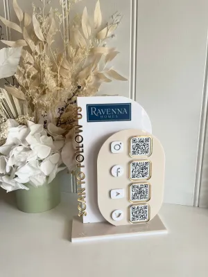 Modern 4 QR Sign Style 6