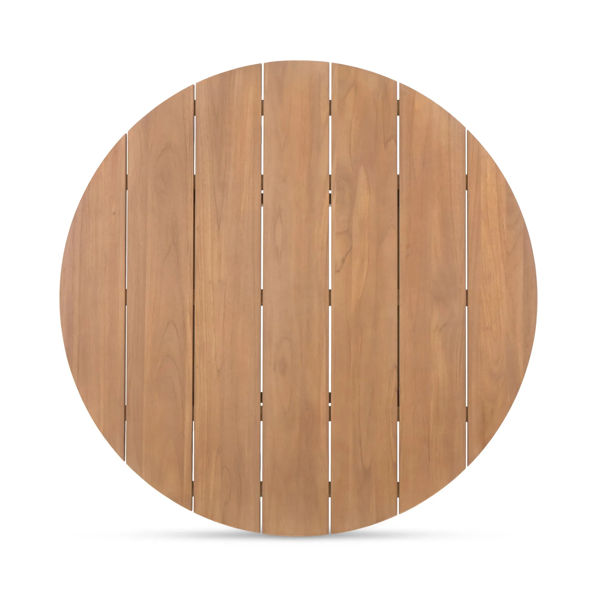 Modern Minimalist Outdoor Round Teak Dining Table