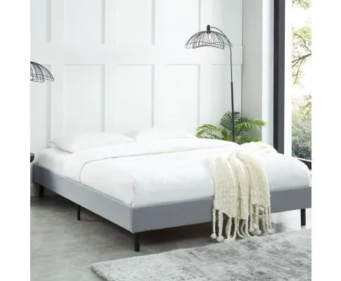 Modern Minimalist Stone Grey Bed Base Frame