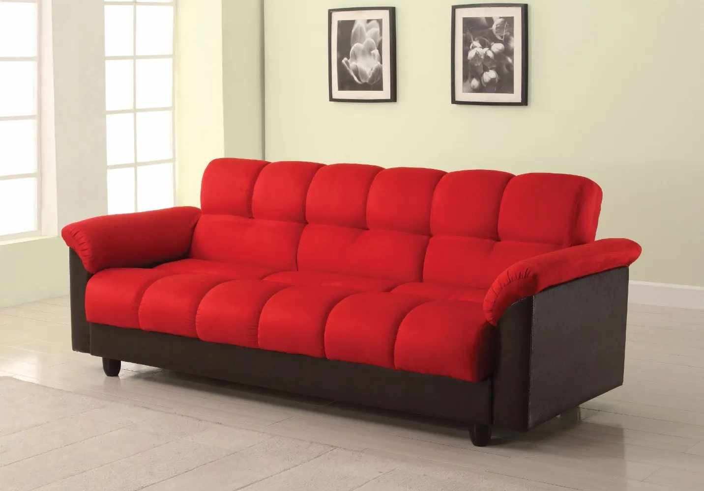 Modern Style Adjustable Sofa, Red
