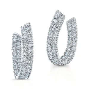 Modern Style Inside-Out Style Diamond Earrings