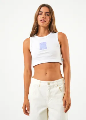 Moomin - Recycled Cropped Graphic Tank - White